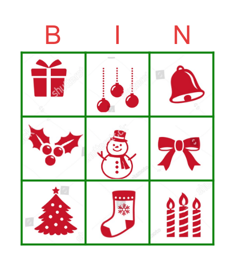 kerst bingo! Bingo Card