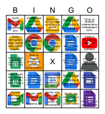 Google Bingo Card