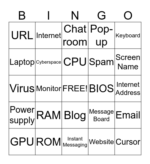 Business and Technology Bingo Card