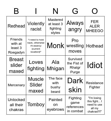 So you play a Highlander Bingo Card