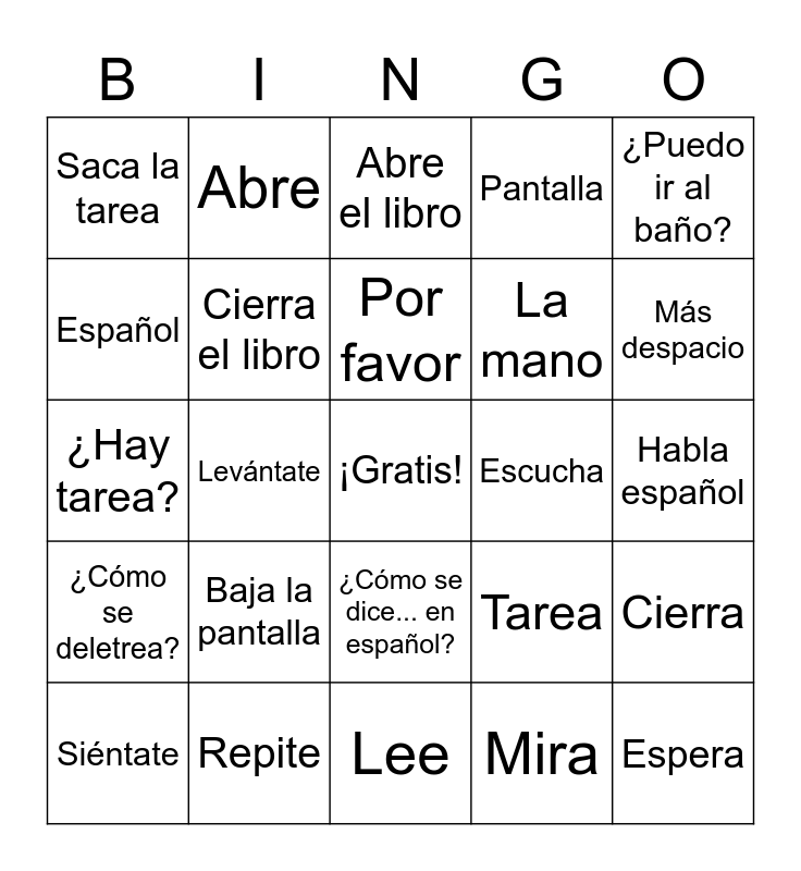 Salas de Conversación Bingo