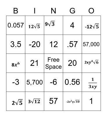 Module 1 Bingo Review Bingo Card
