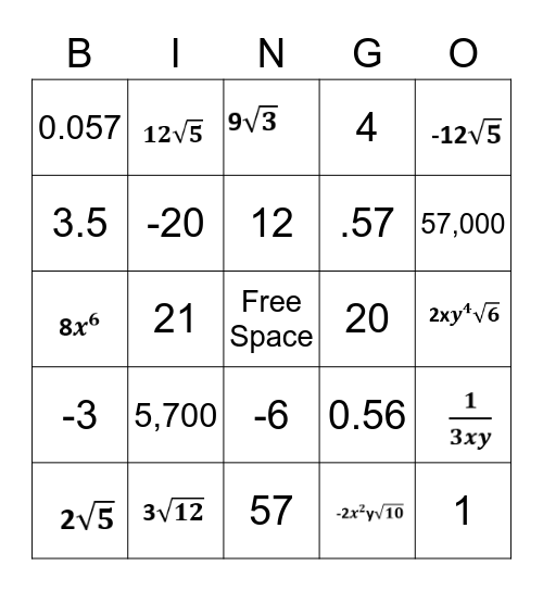 Module 1 Bingo Review Bingo Card