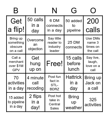 Team Bieds Bingo Card