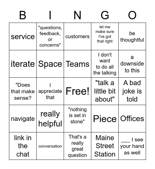ALL IT BINGO Card