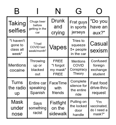 @ride_trips Back to School Bingo Card