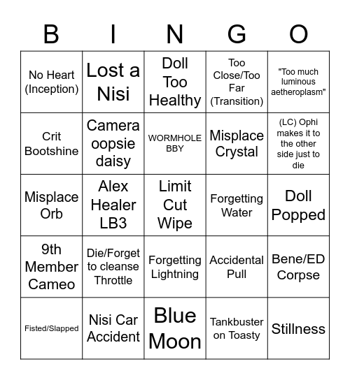 TEA 2 Bingo Card