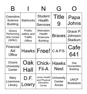 Brave Bingo Card