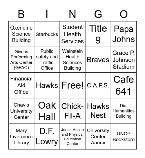 Brave Bingo Card