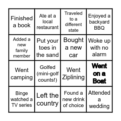 WVHS Staff BINGO Card