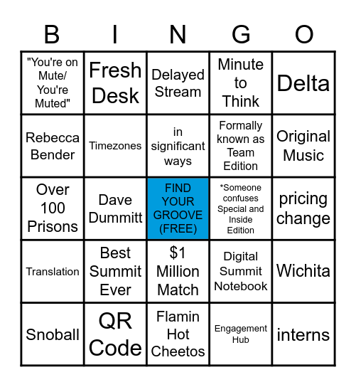 GLS21 Debrief Bingo Card