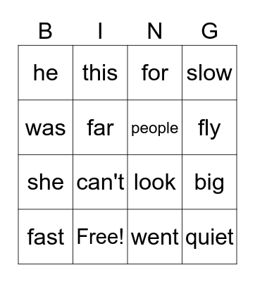 Cathy's Bingo Card