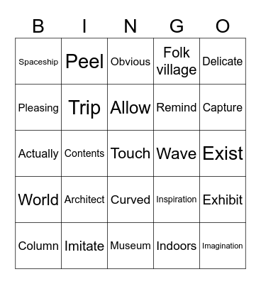 Lessen 6 Bingo Card