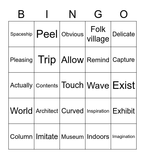 Lessen 6 Bingo Card