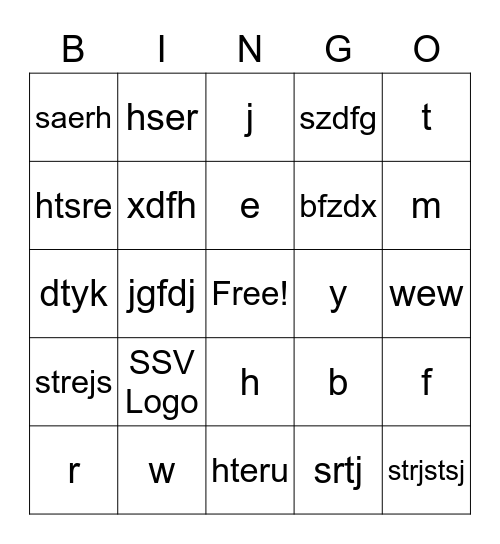 EVC Kick off Bingo Card