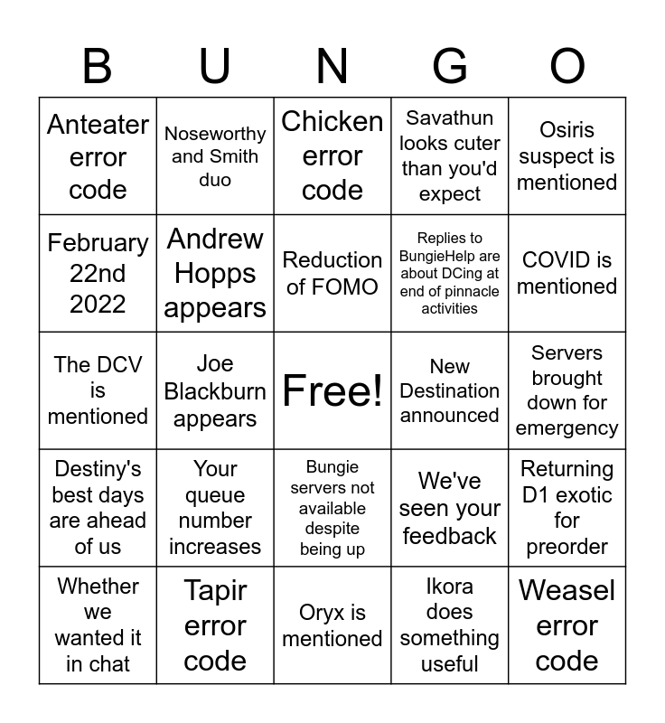 Jasper's Spooky Month 6 Bingo Card