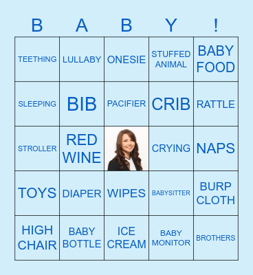 SAM'S BABY SHOWER BINGO Card