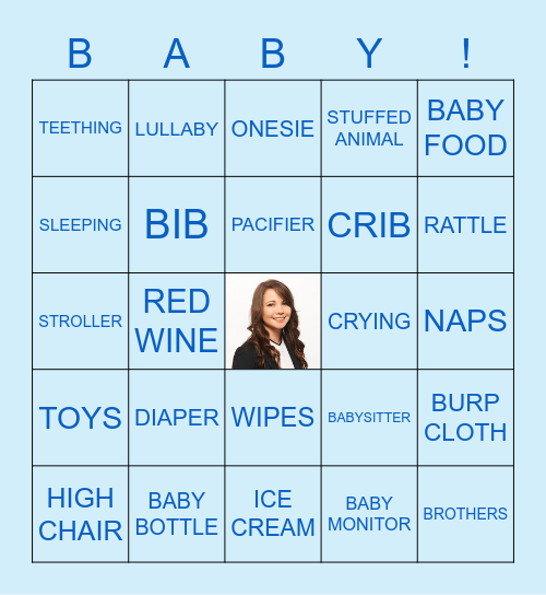 SAM'S BABY SHOWER BINGO Card