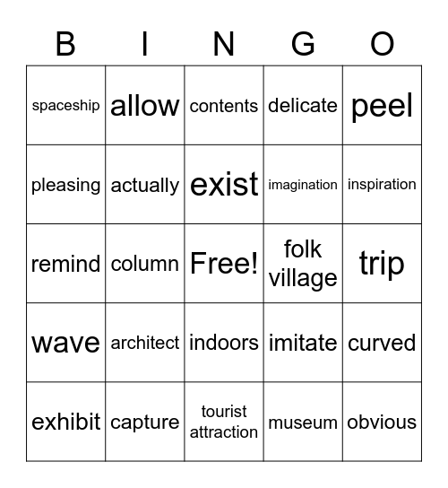 Lesson 6. Make the World Beautiful Bingo Card