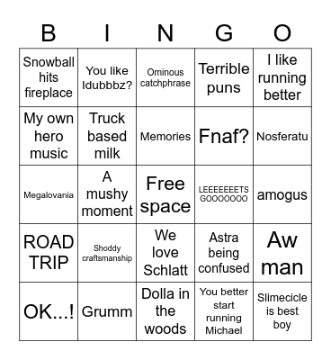 Vaughan Trip Running Gag™ Bingo Board (Official release Ver. 1.7) Bingo Card