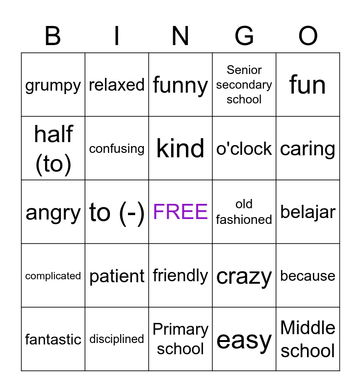 school-adjectives-bingo-card