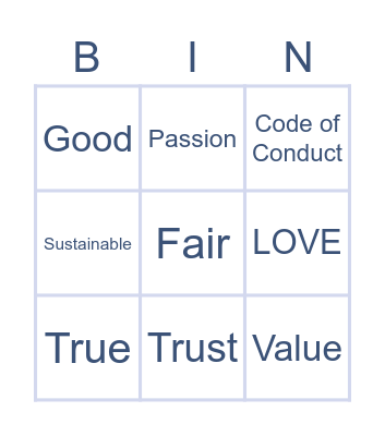 Quality Sustainable คุณค่า คุณภาพ คุณธรรม Bingo Card