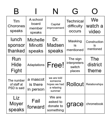 Opening 2023 Bingo Card