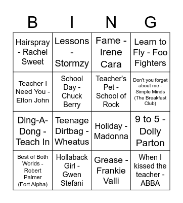 Start het schooljaar! Bingo Card