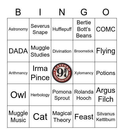 Gotta Get Back to Hogwarts! Bingo Card
