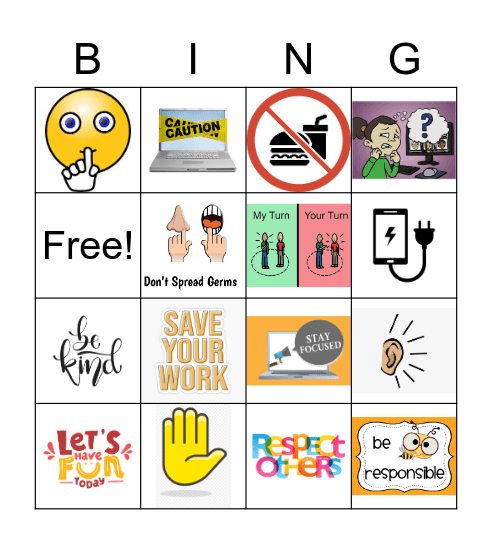 Technology Bingo Card