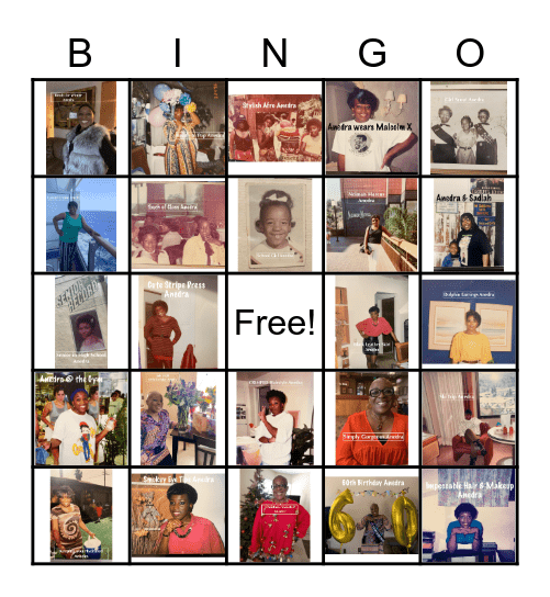 Anedra Bingo Card