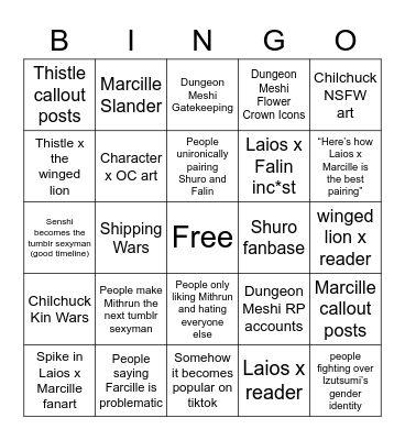 Dungeon Meshi Becomes Popular Bingo Card