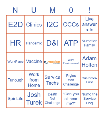 Numotion 2021 - Midyear NLC Bingo Card