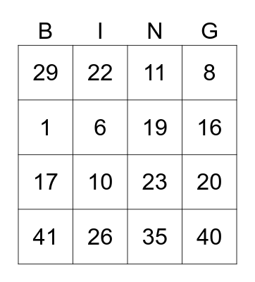 Taylor Family Bingo!! Bingo Card
