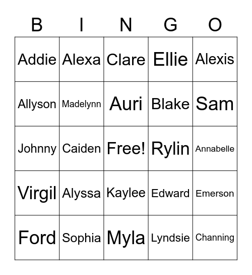 How well do you know your classmate? Bingo Card