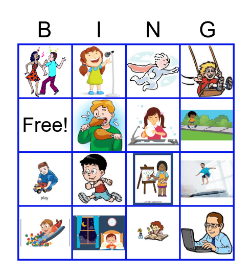 Verbs I Bingo Card