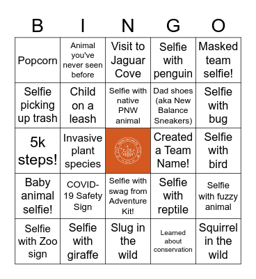 Into the Wild Bingo! Bingo Card