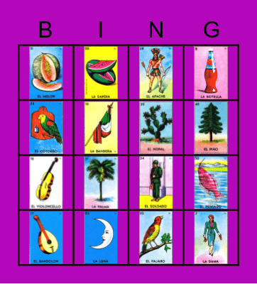 Loteria Bingo Card