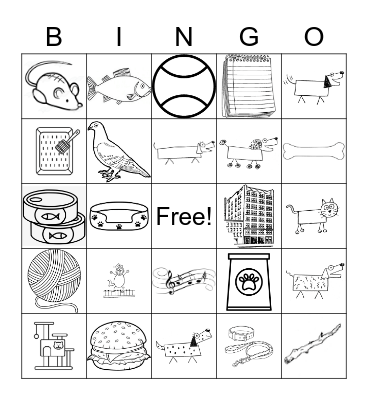 Stick Dog & Stick Cat Bingo Card