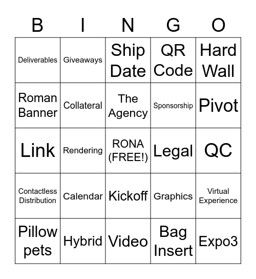 TS Team Bingo Card