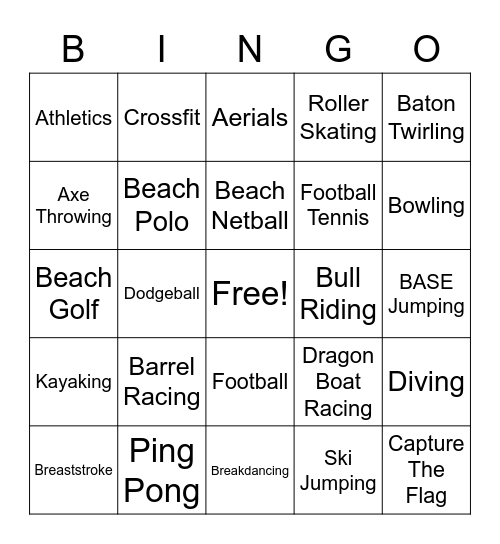 FUSION BINGO Card