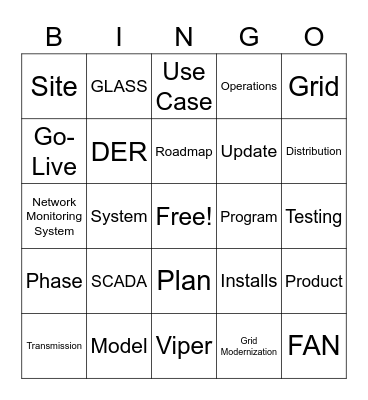 Grid Mod BINGO! Bingo Card