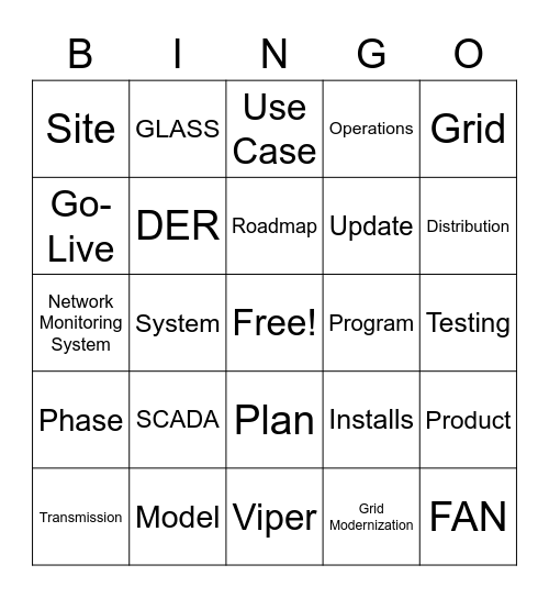 Grid Mod BINGO! Bingo Card