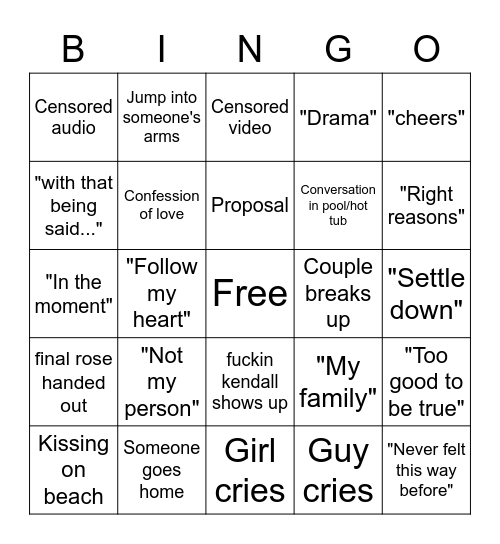 BIP Bingo Card