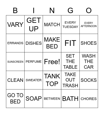 Unit 7 Bingo Card