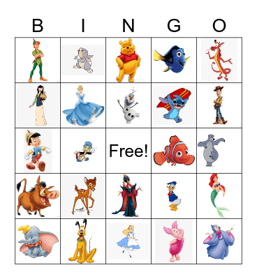 DIsney Bingo Card