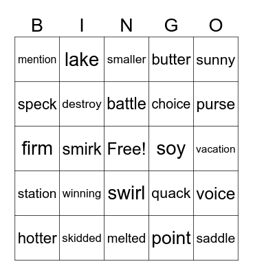 Sound Check Revision 2 Bingo Card