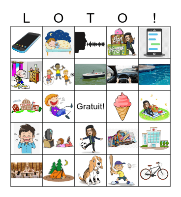 Pendant l'été Bingo Card