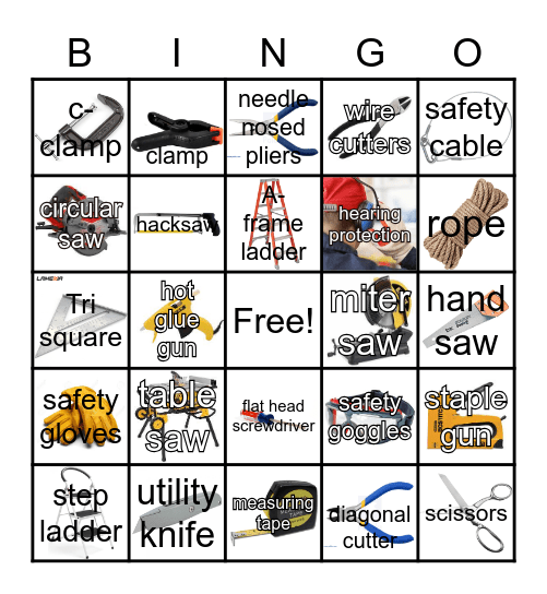 Theatre Tools Bingo Card