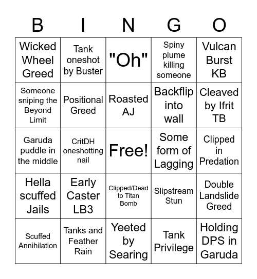 UWU Memes Bingo Card